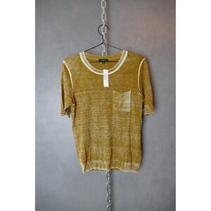 J. Crew Womens Reverse-printed silk-blend Short‎ sleeve sweater Size M